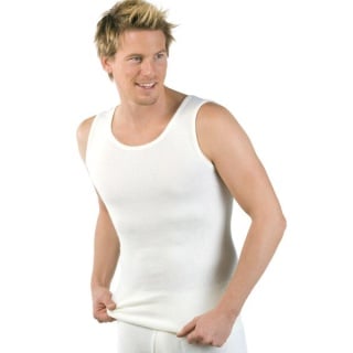 Medima Unterwäsche Unterhemd Tank Top ärmellos (Angora und Baumwolle) weiss Herren (Größe XL-XXL)